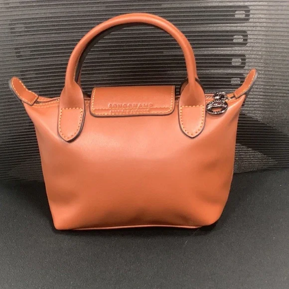 Longchamp Mini Le Pliage Leather Top Handle Bag - Picture 3 of 8